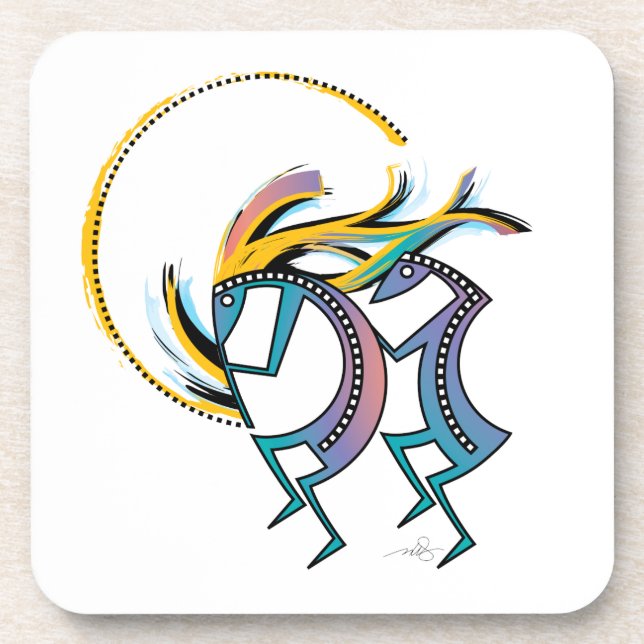 Kokopelli and Kokopelli Mana Drink Coaster (Front)