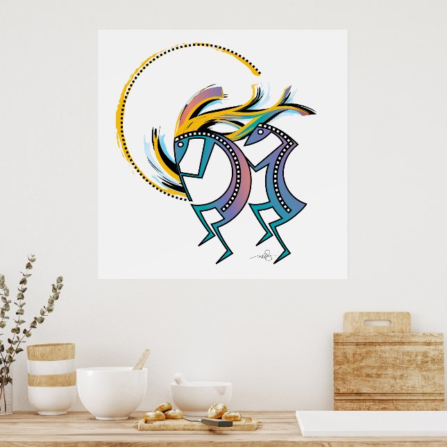 Kokopelli and Kokopelli Mana Poster | Zazzle