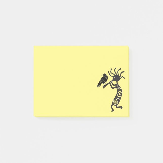 Kokopelli and Raven Post-it Notes (Front)