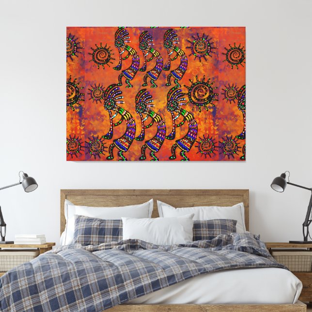 Kokopelli Art  Canvas Print (Insitu(Bedroom))