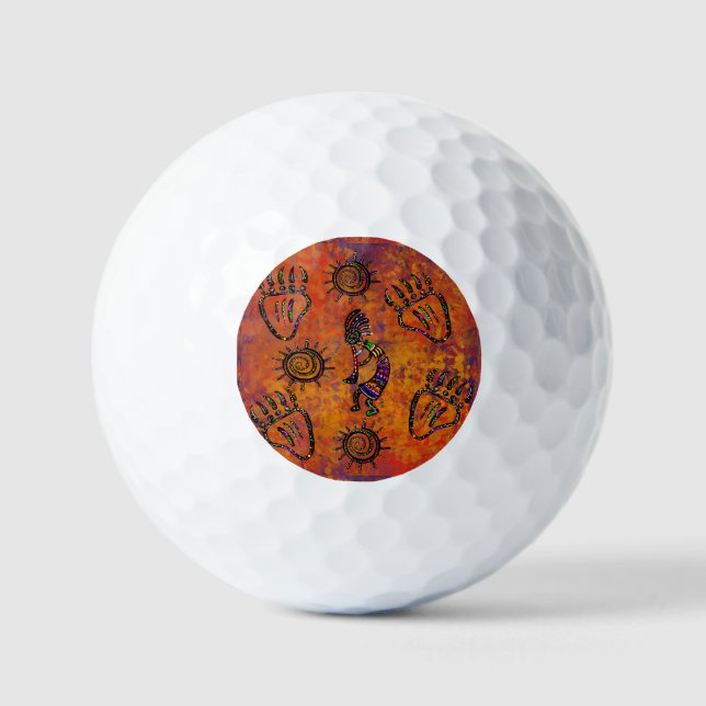 Kokopelli Art Golf Balls (Front)