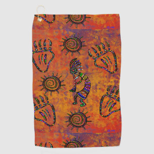 Kokopelli Art Golf Towel