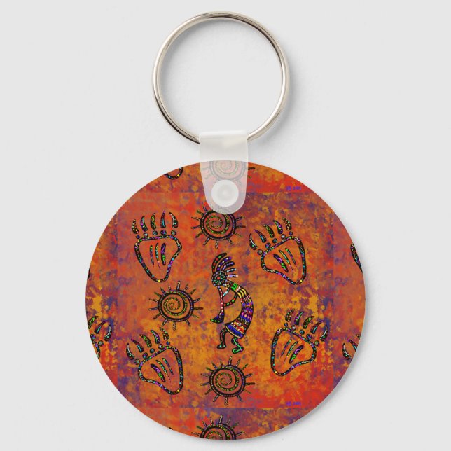 Kokopelli Art Keychain (Front)