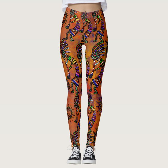 Kokopelli Art  Leggings (Front)