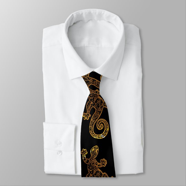 Kokopelli Art Neck Tie (Tied)