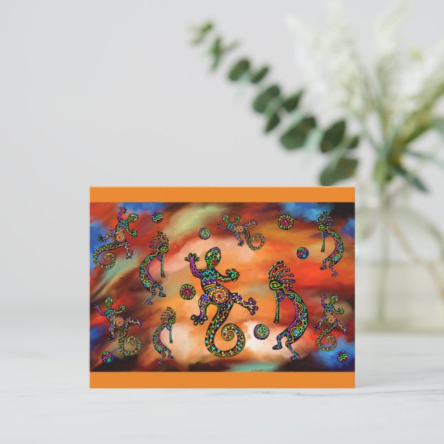 Kokopelli Art Postcard (Standing Front)