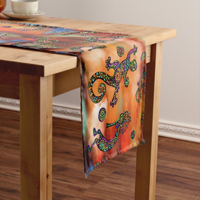 Kokopelli Art Short Table Runner (In Situ)