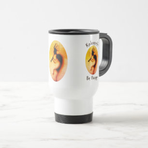 Kokopelli Be Happy Inspirational Travel Mug