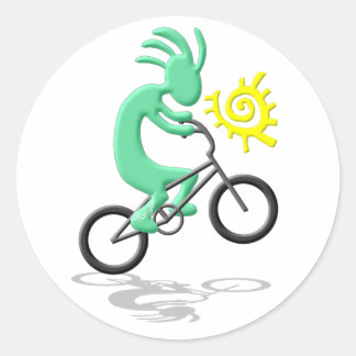 Kokopelli Bicycle Classic Round Sticker