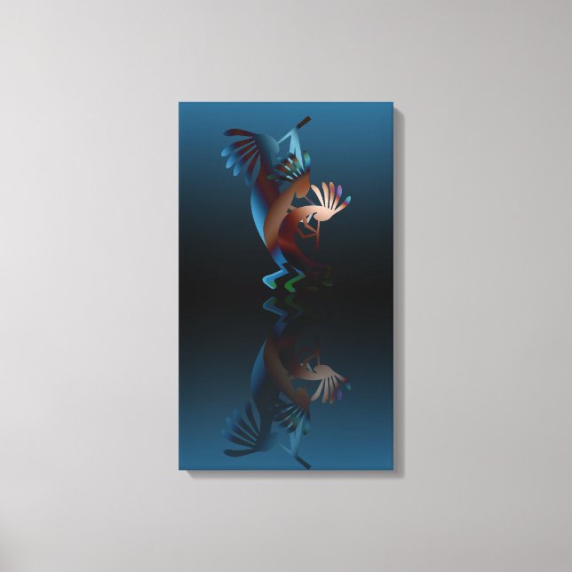 Kokopelli Blues Music 14"x24" Canvas Print (Front)