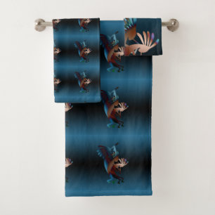 Kokopelli Blues Music Bath Towel Set