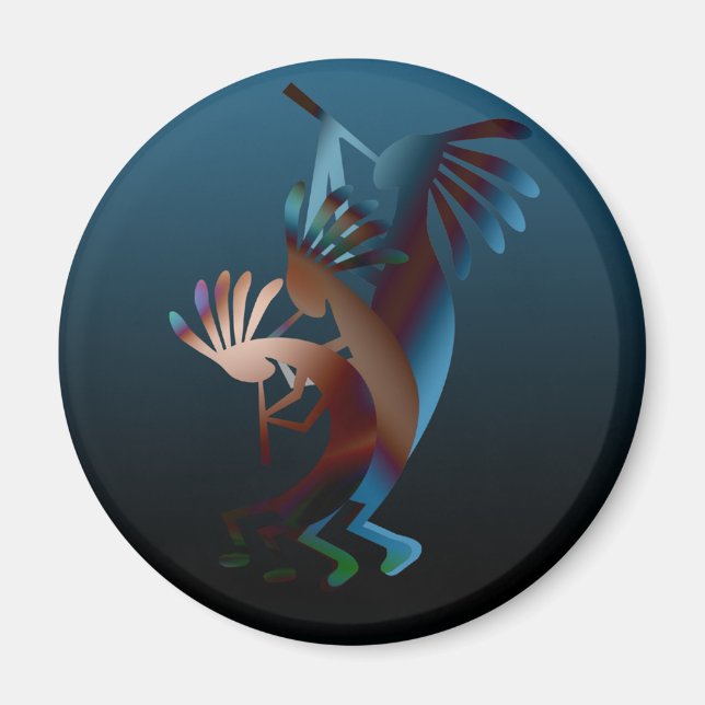 Kokopelli Blues Music Magnet (Front)