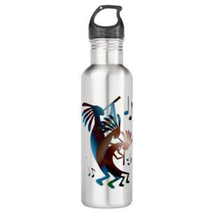 Kokopelli Blues Music Stainless Steel Water Bottle