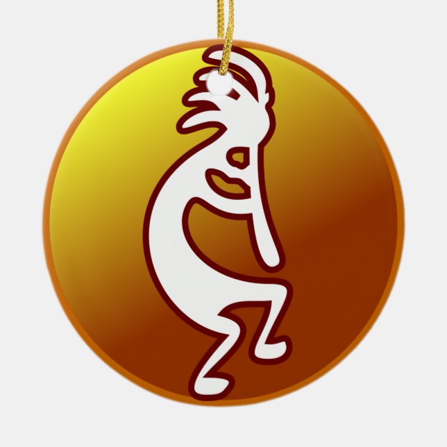 Kokopelli Ceramic Ornament (Front)