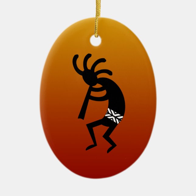 Kokopelli Ceramic Ornament (Front)