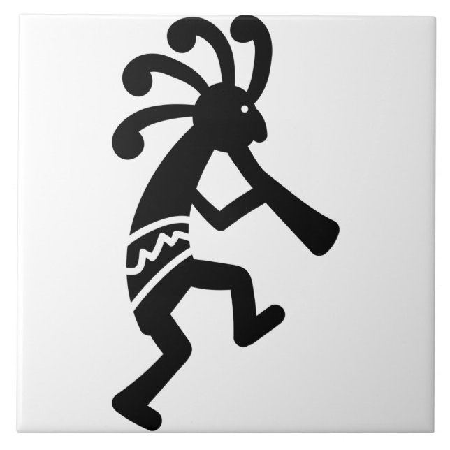 Kokopelli Ceramic Tile (Front)