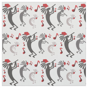 Kokopelli Christmas Fabric