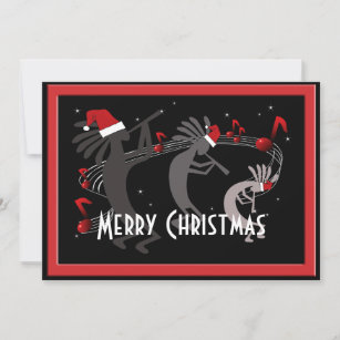Kokopelli Christmas Flat Greeting Card