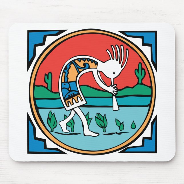 Kokopelli Color Mouse Pad (Front)
