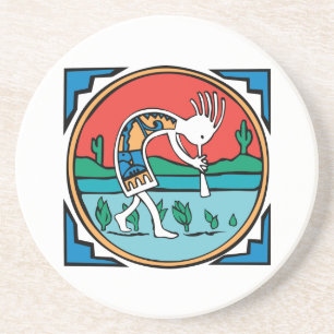 Kokopelli Color Sandstone Coaster