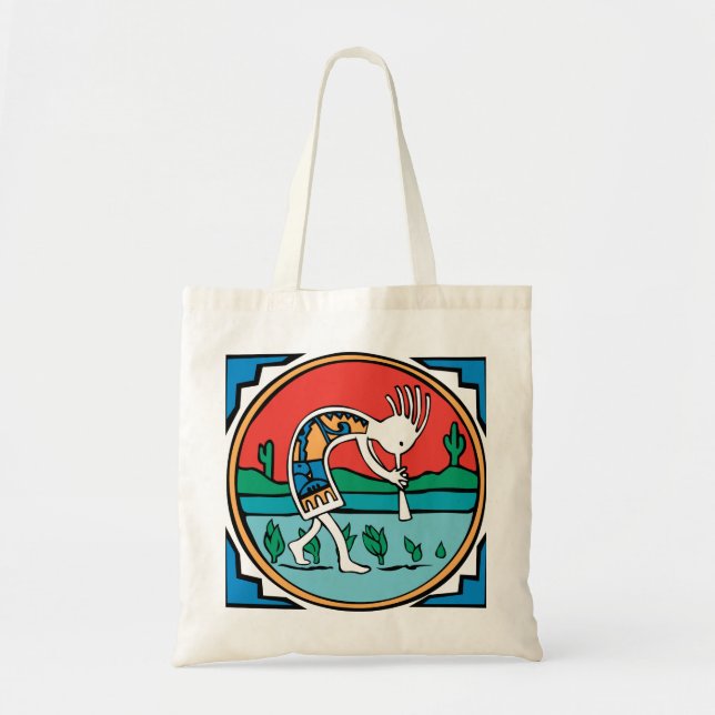 Kokopelli Color Tote Bag (Front)