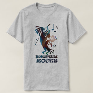 Kokopelli Dance Musician Basic Grey T T-Shirt