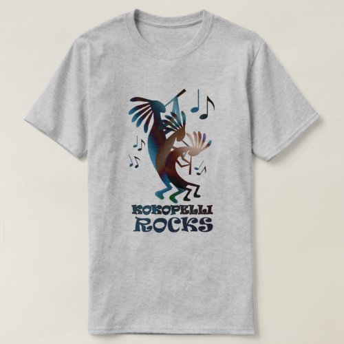 Kokopelli Dance Musician Basic Grey T T_Shirt