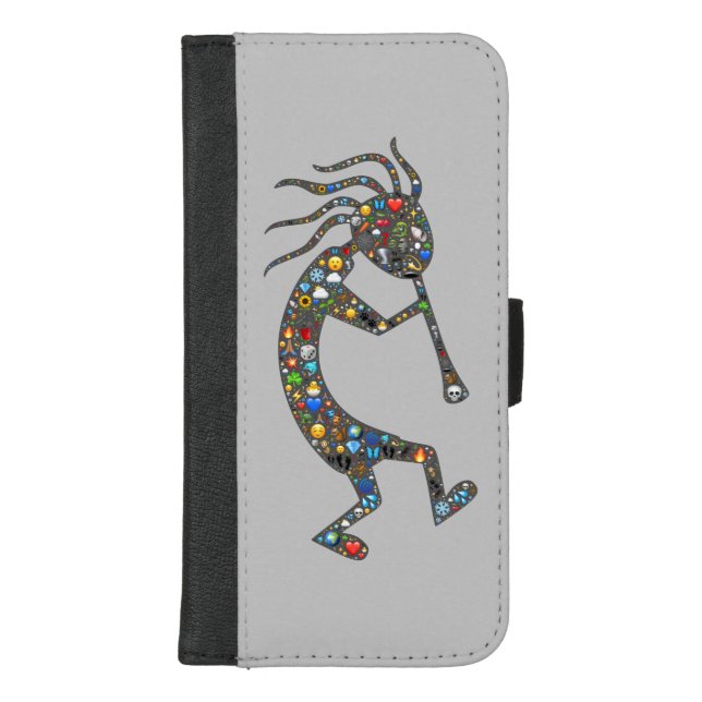 Kokopelli dancing iPhone wallet case (Front)
