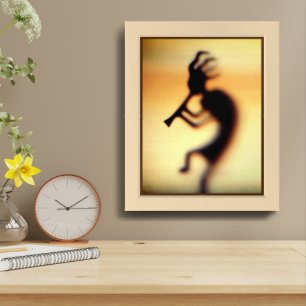 Kokopelli Deity Of Good Times Framed Art