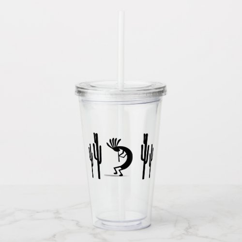 Kokopelli Desert Silhouette Acrylic Tumbler