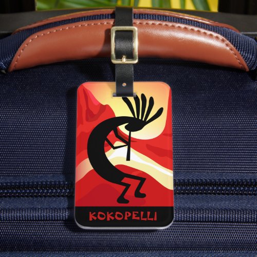 Kokopelli Desert Sunset Custom Luggage Tag