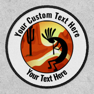 Kokopelli Desert Sunset Custom  Patch