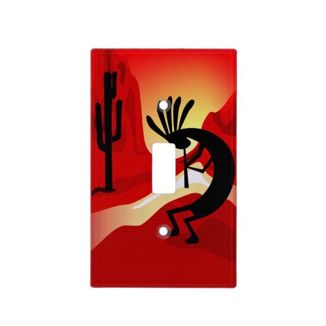 Kokopelli Desert Sunset Light Switch Cover (Front)