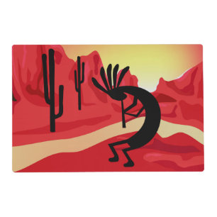 Kokopelli Desert Sunset Southwest Placemat