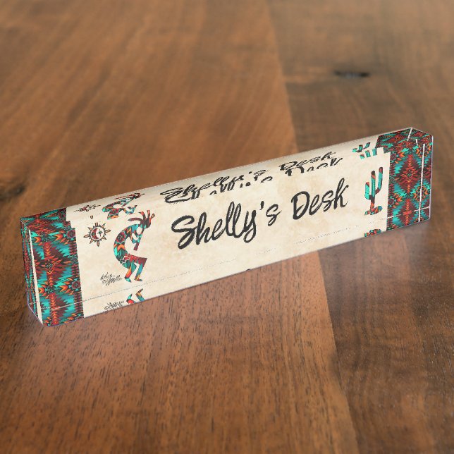 Kokopelli Desk Name Plate (Side)