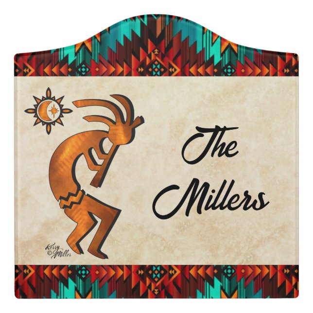 Kokopelli Door Sign (Large Crest Front)