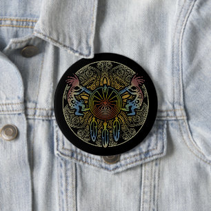 Kokopelli Duo - Man In The Maze - Dreamcatcher 1 Button