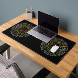 Kokopelli Duo - Man In The Maze - Dreamcatcher 1 Desk Mat