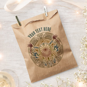 Kokopelli Duo - Man In The Maze - Dreamcatcher 1 Favor Bag
