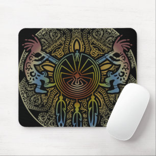 Kokopelli Duo - Man In The Maze - Dreamcatcher 1 Mouse Pad