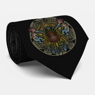 Kokopelli Duo - Man In The Maze - Dreamcatcher 1 Neck Tie