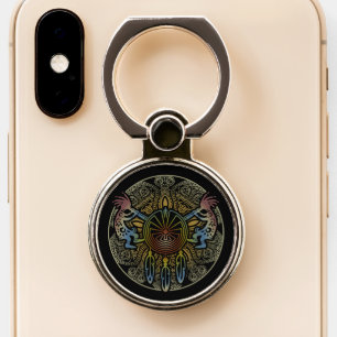 Kokopelli Duo - Man In The Maze - Dreamcatcher 1 Phone Ring Stand