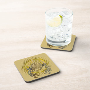 Kokopelli Duo - Man In The Maze - Sun 1 Beverage Coaster