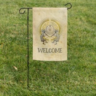 Kokopelli Duo - Man In The Maze - Sun 1 Garden Flag