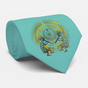 Kokopelli Duo - Man In The Maze - Sun 1 Neck Tie