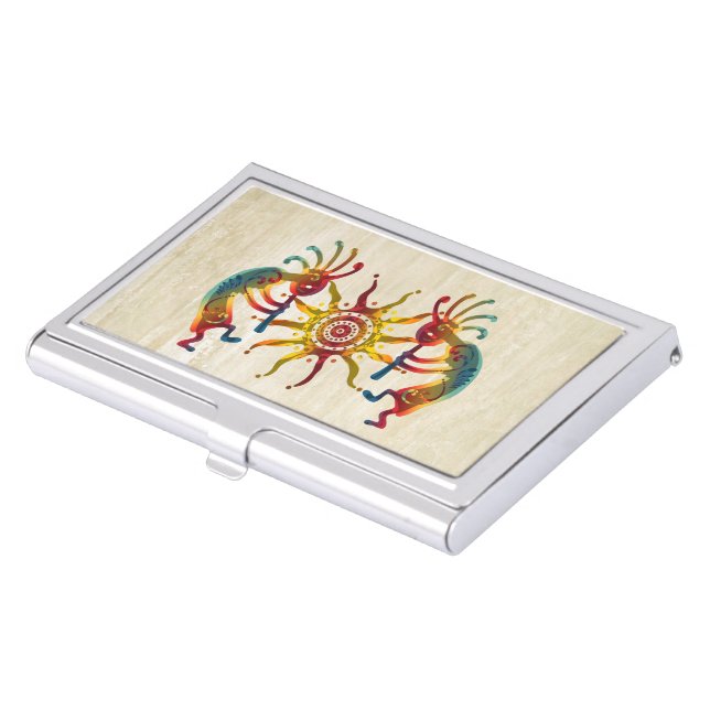 KOKOPELLI DUO SUN + your ideas Business Card Holder (Front)