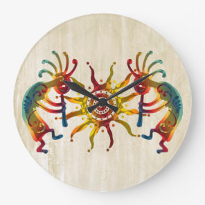 KOKOPELLI DUO SUN + your ideas Large Clock