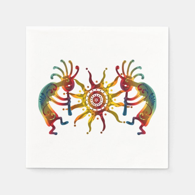 KOKOPELLI DUO SUN + your ideas Paper Napkins (Front)