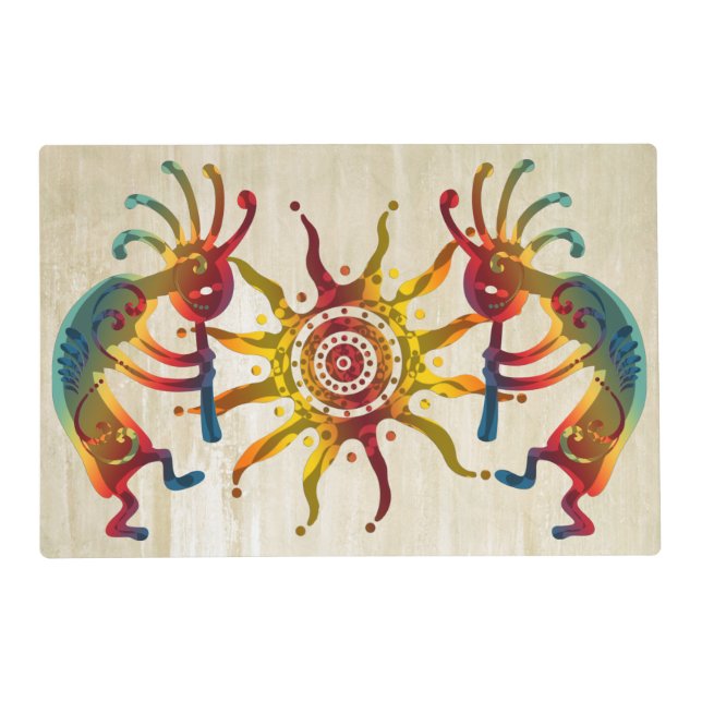 KOKOPELLI DUO SUN + your ideas Placemat (Front)