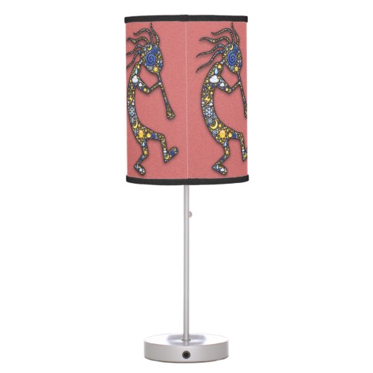 KOKOPELLI,  FERTILITY DEITY, HOPI, ETHNIC DANCE TABLE LAMP (Back)